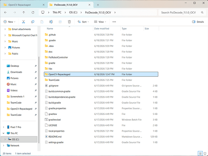 project folder
